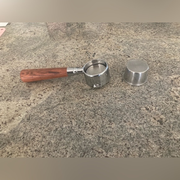 51mm Espresso Machine Bottomless Portafilter Walnut Wood Handle 2 Cup 4 Cup - Picture 8 of 15